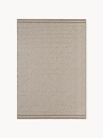 Outdoor dubbelzijdig vloerkleed Reddy met ruitjesmotief