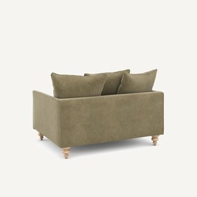 2-zits compacte bank in linnen fluweel, LAZARE