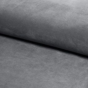 Stoel PAX grijs (stof Bluvel 14) - modern, gestoffeerd, fluweel, voor woonkamer, eetkamer, kantoor, met handgreep
