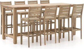 Barset ROUGH | 8 personen | Tuinset teakhout | 9-delig | Kees Smit Tuinmeubelen