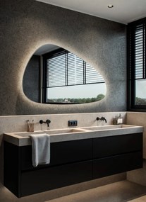 Hipp Design 13600 organische spiegel 180x100cm met backlight en spiegelverwarming