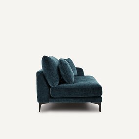 Halve bank, 2-zit van gemengd fluweel, MODERNISTE