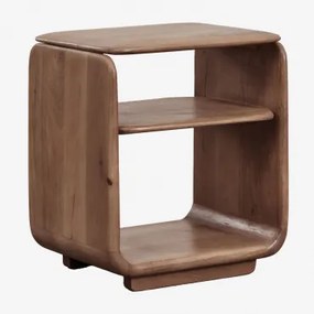 Set Van 2 Rechthoekige Nachtkastjes 40x30 Cm In Tinsley Hout Donker Acaciabruin - Sklum