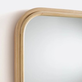 Rechthoekige spiegel in rotan 51x160 cm, Nogu