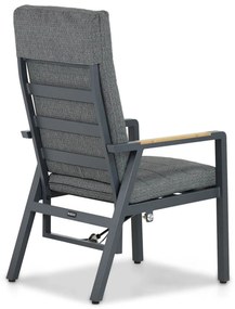 Tuinset 6 personen 240 cm Aluminium/teak Grijs Lifestyle Garden Furniture Marseille/Borello