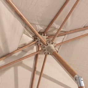 4 Seasons Azzurro stokparasol 200 x 300 cm frame woodlook - doek sand