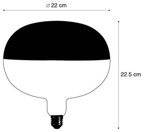 E27 dimbare LED lamp kopspiegel zwart 6W 360 lm 1800K rond