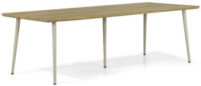 Dining Tuintafel rechthoekig 240 x 100 cm Aluminium/teak Taupe Montana