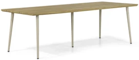 Dining Tuintafel rechthoekig 240 x 100 cm Aluminium/teak Taupe Montana