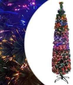 vidaXL Kunstkerstboom met standaard smal 240 cm glasvezel