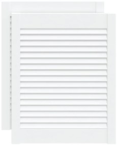 vidaXL Louvredeuren 2 st 61,5x49,4 cm massief grenenhout wit