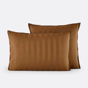 Kussensloop in gewassen katoensatijn met 118 draden, streep Victor