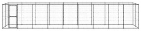 vidaXL Hondenkennel 21,78 m² staal