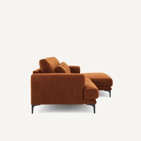 XL hoekbank rechts in fluweel, MARSILE