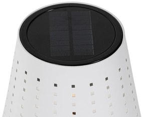 Buiten vloerlamp wit incl. LED 3-staps dimbaar op solar - Ferre Design IP44 Buitenverlichting