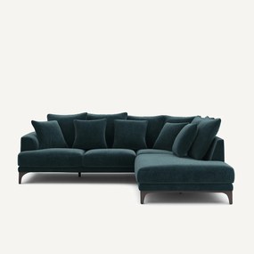 Hoekbank in chenille fluweel, ARMENTO