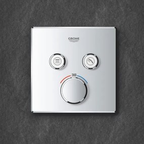 Grohe Grohtherm SmartControl inbouw regendouche vierkant plafondarm 20cm kop