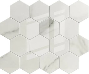 Zelfklevende Hexagon Morbido Bianco - 29.2 cm x 25.4 cm x 0.33 cm | 0.5 kg | Paneli zelfklevende steenstrips