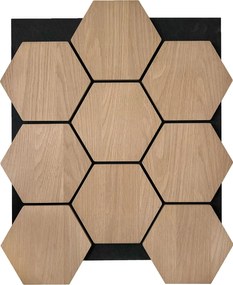 Hexagon Panel Naturel Eiken 81CM | Akoestisch | Wanddecor | Zeshoekig