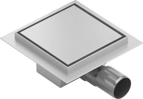 Mexen Flat-Q M13 vierkante vloerput 25 x 25 cm, inox - 1010025