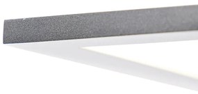 Modern LED-paneel staal 40 cm incl. LED - Liv Modern vierkant Binnenverlichting Lamp