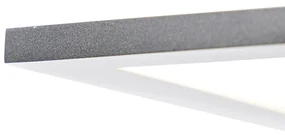 Modern LED-paneel staal 40 cm incl. LED - Liv Modern vierkant Binnenverlichting Lamp