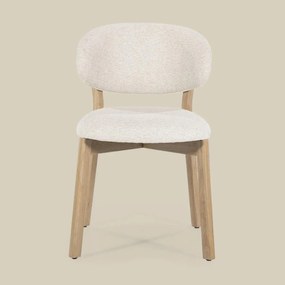 Eleonora Mikky Luxe Eetkamerstoel Eiken Beige En Stof