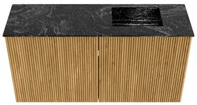 Mondiaz Joya DLux 80cm toiletmeubel oak met wastafel faye rechts 1 kraangat lava