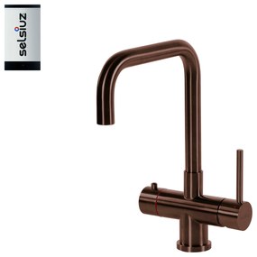 Selsiuz Inox kokend water kraan met single boiler en U-uitloopkraan copper