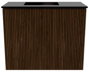Mondiaz Joya 50cm toiletmeubel walnut met wastafel faye links zonder kraangat urban