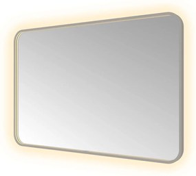 Hotbath &More Soft Square rechthoekige spiegel 120x80cm geborsteld gunmetal PVD