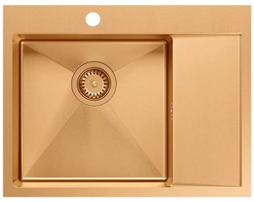 Stalen spoelbak RUSSEL 116 Copper