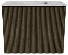 Mondiaz Joya DLux 50cm toiletmeubel shadow met wastafel faye midden zonder kraangat glace