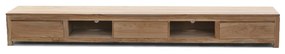 Tower Living Laag Tv-meubel Teak - 3 Lades - 300cm Corona - 300x50x37cm.