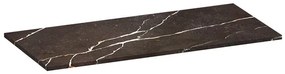 BRAUER Artificial Marble Wastafelblad - 100x46x2 - Zonder kraangat - composiet - Copper Brown TB-MR100CB