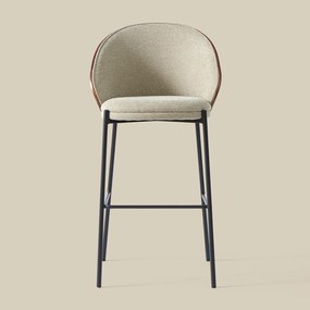 Hoge Barkruk Met Houten Rugleuning