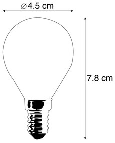Set van 4 E14 LED lampen P45 mat 3,5W 360 lm 2700K