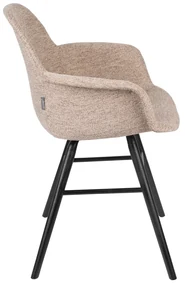 Zuiver Albert Kuip Soft Gestoffeerde Kuipstoel Met Arm Beige