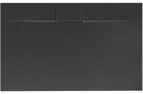 Douchebak Rea Bazalt long Black 80x100