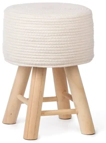 KidsDepot Kruk Iggy 29 cm katoen en hout wit
