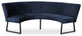 Eetkamerbank - Hengelo - geschikt voor ronde tafel 150 cm - stof Element blauw 13
