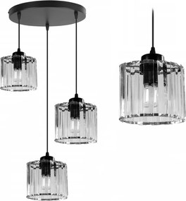 Zwarte kristallen plafondlamp APP513-3CPR