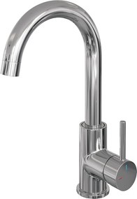 Brauer Stripe wastafelkraan met draaibare ronde uitloop model A chroom