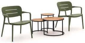 Bistro- en balkonset Forza  | 2 personen | Tuinset teakhout | 5-delig | Kees Smit Tuinmeubelen