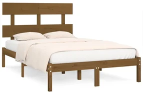 vidaXL Bedframe massief hout honingbruin 200x200 cm