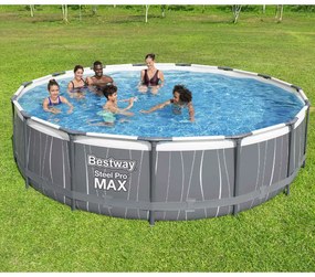 Bestway frame zwembad steel pro max set rond 457 cm met ledverlichting