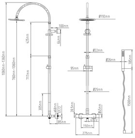 Sento Bow RVS thermostaat regendouche SD112