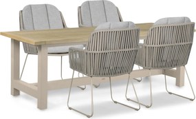 Tuinset 4 personen 200 cm Rope Taupe Domani Furniture Trivento/San