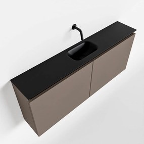 Mondiaz Ture 120cm toiletmeubel smoke met wastafel urban midden geen kraangat