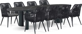 Tuinset 8 personen 300 cm Aluminium/rope Grijs Coco Vedra/Weave
